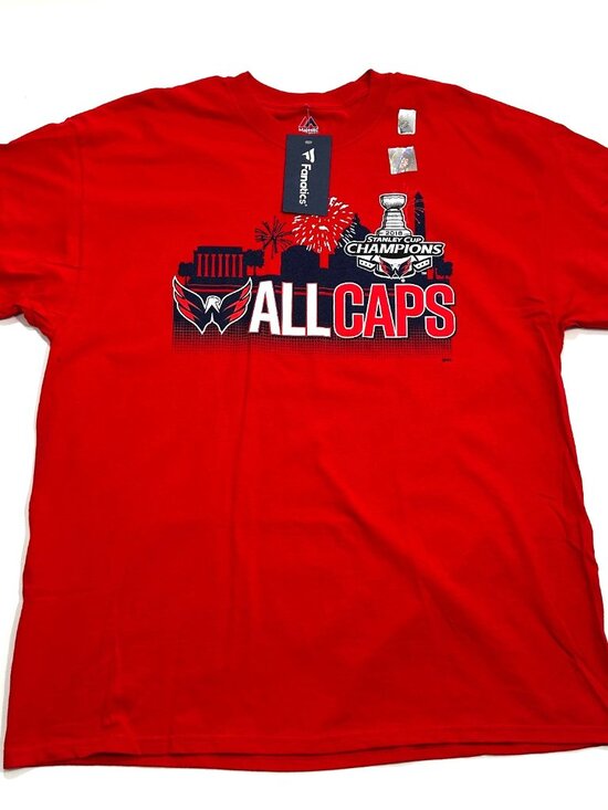 Fanatics Other - Washington Capitals 2018 Stanley Cup Champions All Caps T Shirt Mens XL NWT